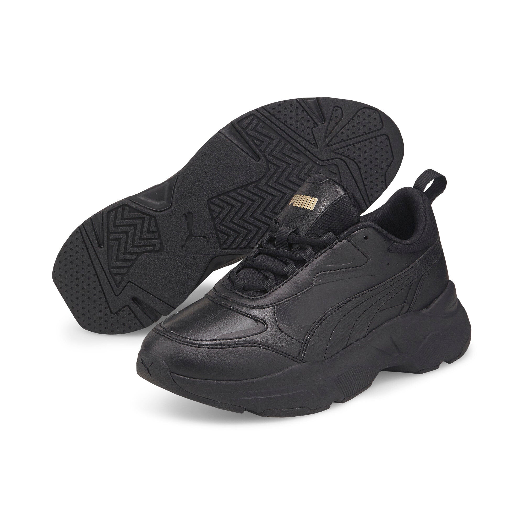 Puma cassia SL trainers in black - Front View