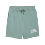 Puma class 8" shorts in green moon - Front View