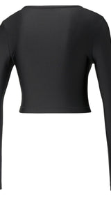 Puma modern sports long sleeve tee in black - Back View