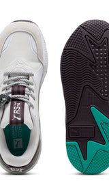 Puma Mercedes-AMG Petronas F1® RS-X textile sneakers in white and midnight plum - Side View 02