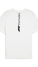 Puma F1® ESS+ relaxed graphic tee in white - Back View