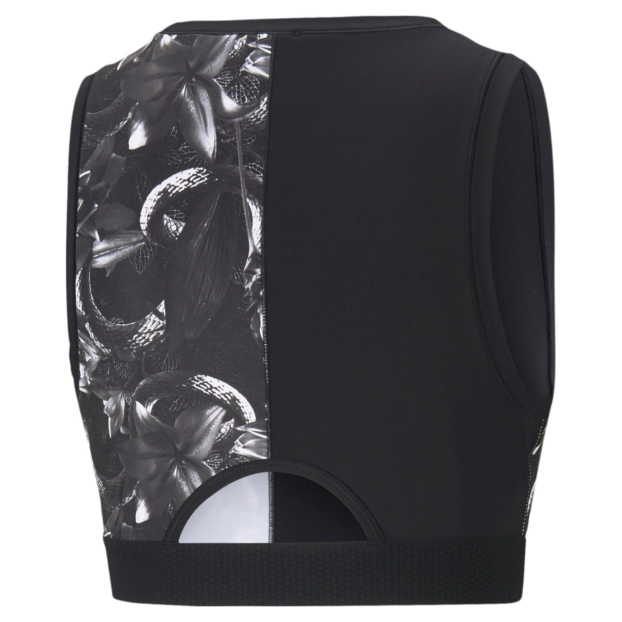 Puma train untmd crop tank puma bla in black - Back View