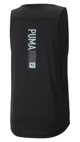 Puma run logo running singlet men in black - Back View