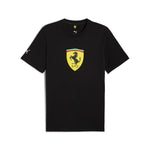 PUMA Scuderia Ferrari sportswear coloured shield tee in rosso corsa - black