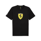 PUMA Scuderia Ferrari sportswear coloured shield tee in rosso corsa - black