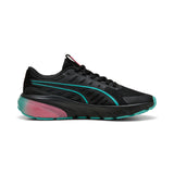 Puma cell glare running shoes in black and sun struck - Side View 03