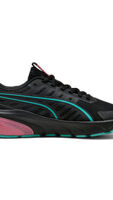 Puma cell glare running shoes in black and sun struck - Side View 03