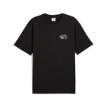 Puma graphics puma drive-in relaxed tee in black - Front View