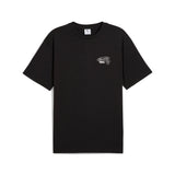 Puma graphics puma drive-in relaxed tee in black - Front View