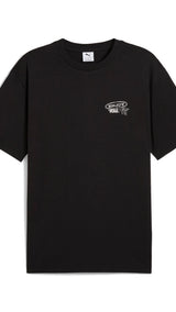 Puma graphics puma drive-in relaxed tee in black - Front View