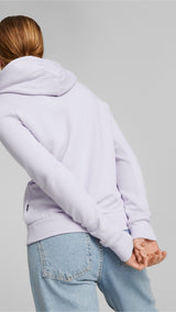 Puma essentials+ novashine french terry hoodie women in purple - Model Shot 02
