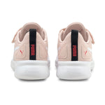 Puma flyer runner v kids' trainers in white - Back View