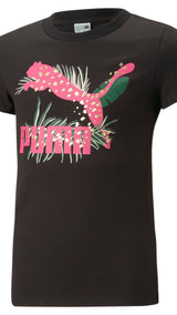 Puma classics graphic tee in black - Front View