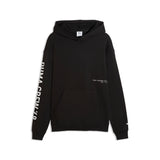 PUMA graphics training hoodie men in black — front view