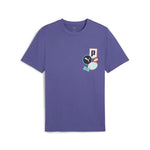 Puma graphics icon tee in blue crystal - Front View