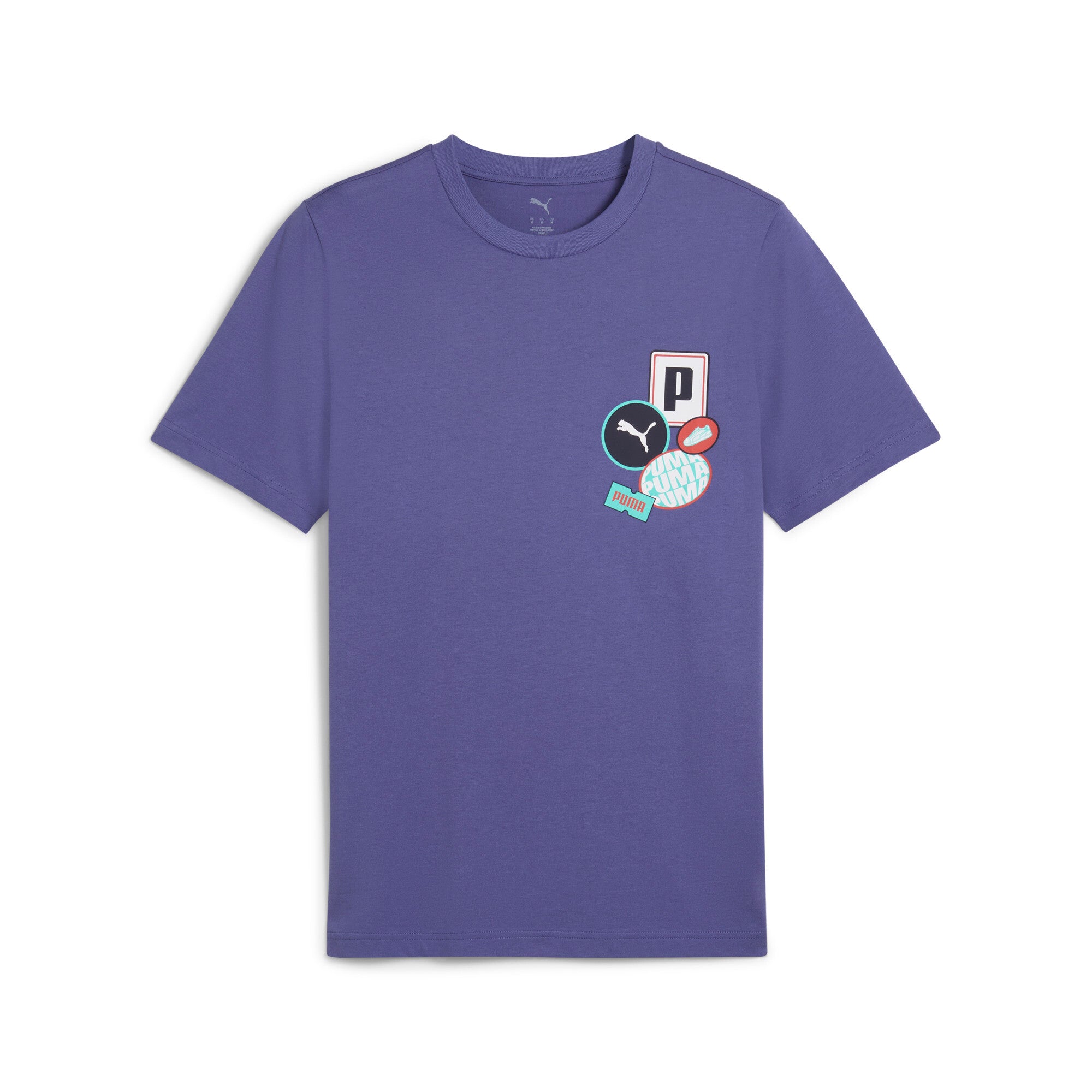 Puma graphics icon tee in blue crystal - Front View
