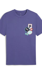 Puma graphics icon tee in blue crystal - Front View