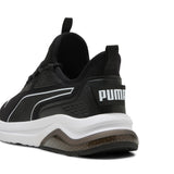 Puma amplifier sneakers in black and white - Back View