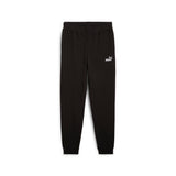 PUMA essentials no. 1 logo sweatpants men in black — front view