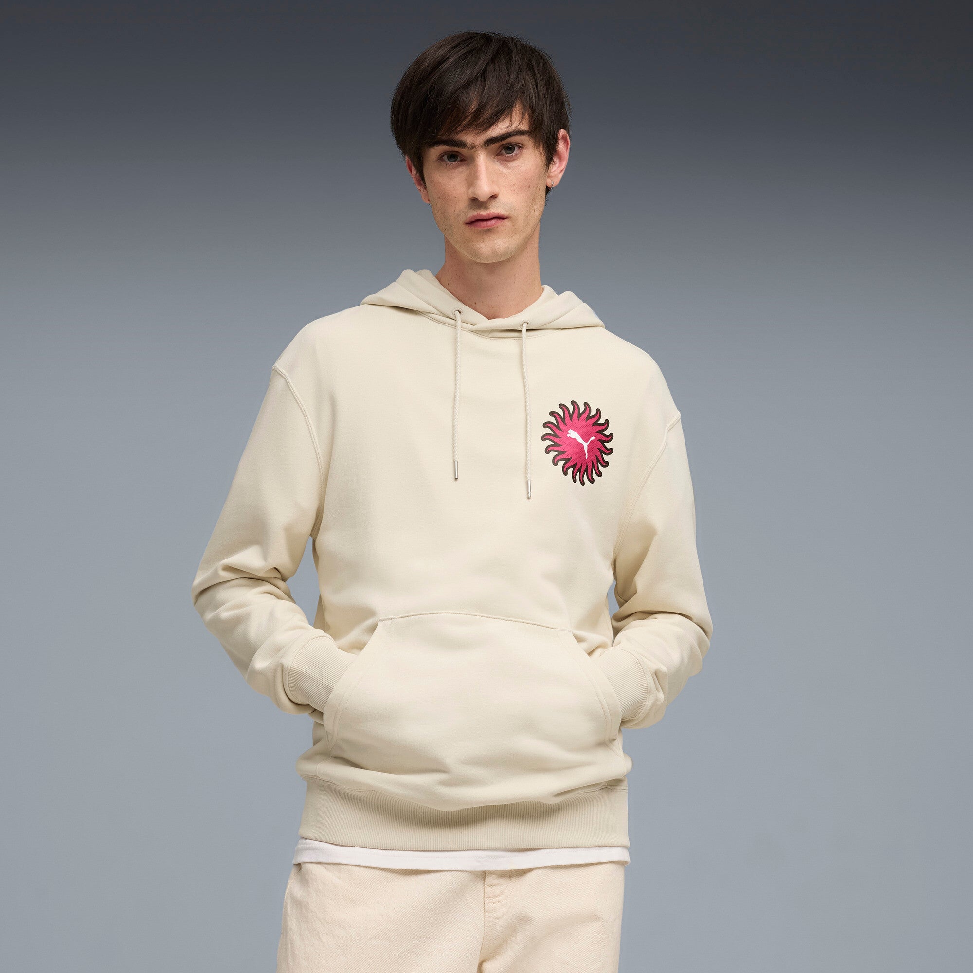 PUMA sunset drive hoodie men in alpine snow