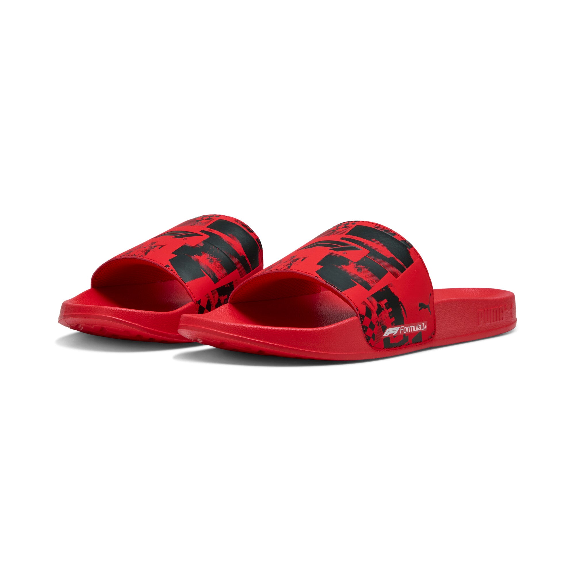 Puma swimming F1® leadcat 2.0 logo sandals in black - Front View