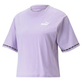Puma power tape tee in purple - Front View