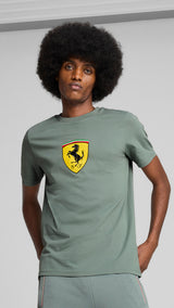 Puma scuderia ferrari hp race coloured big shield tee in black - Model Shot 01