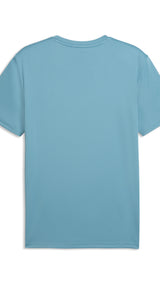 PUMA train all day essentials texture tee men in baltic sea blue — back view