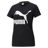 Puma classics logo tee in black - Front View