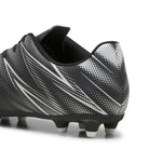 Puma football attacanto fg/ag boots in black - Back View