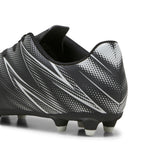 Puma football attacanto fg/ag boots in black - Back View