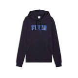 PUMA essentials logo lab hoodie men in new navy