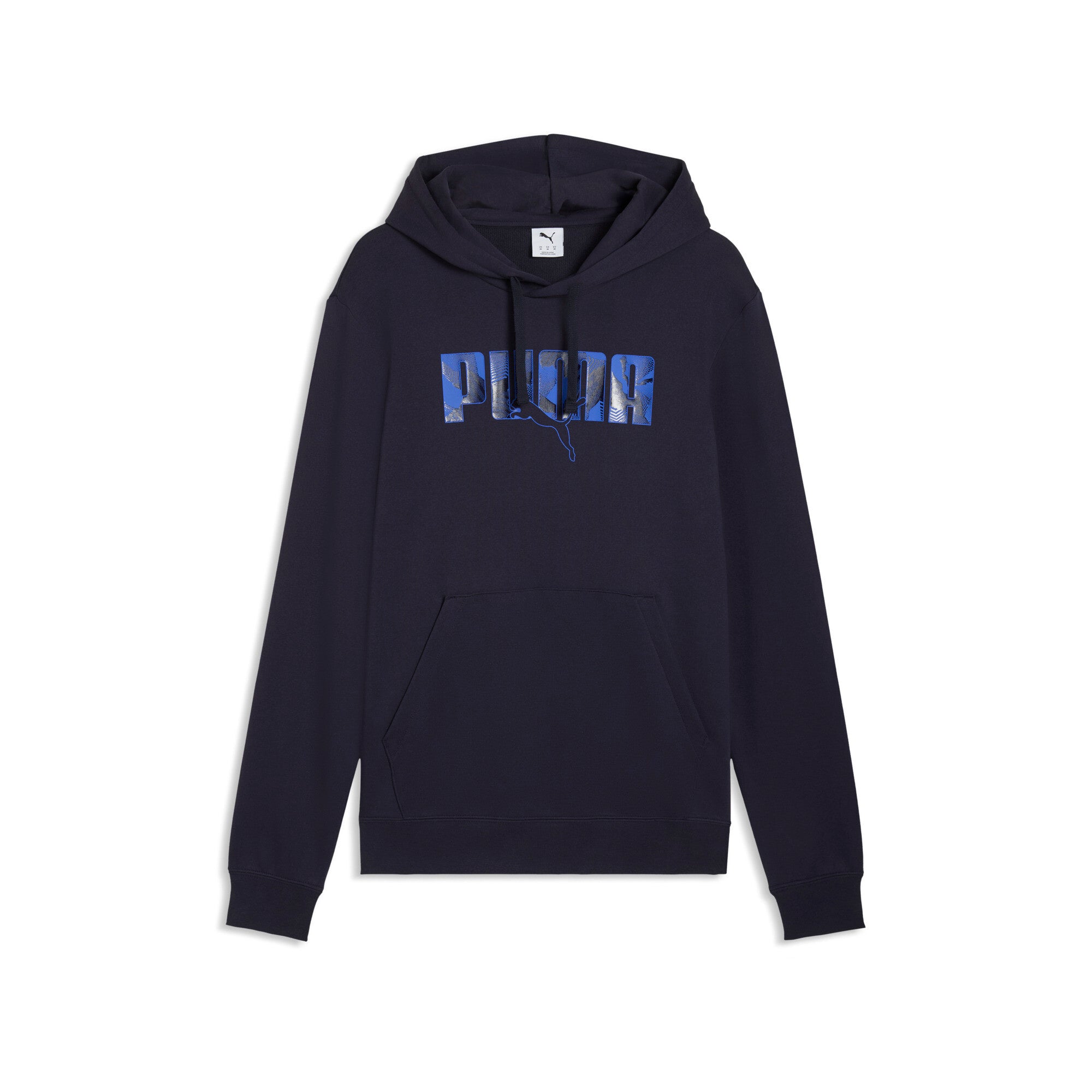 PUMA essentials logo lab hoodie men in new navy