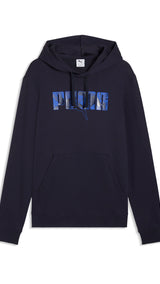 PUMA essentials logo lab hoodie men in new navy