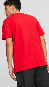 Puma scuderia ferrari race big shield tonal tee in black - Model Shot 02