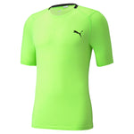 Puma training evoknit+ short sleeve tee in green - Front View