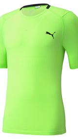 Puma training evoknit+ short sleeve tee in green - Front View