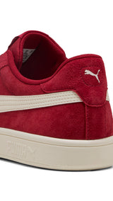 Puma smash 3.0 sneakers in dark crimson and warm white - Back View