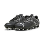 Puma football attacanto fg/ag boots in black - Front View