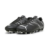 Puma football attacanto fg/ag boots in black - Front View