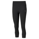 Puma favourite women's 3/4 running leggings in black - Front View