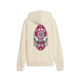 PUMA sunset drive hoodie men in alpine snow — back view