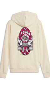 PUMA sunset drive hoodie men in alpine snow — back view