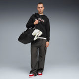 PUMA AC milan ftblculture hoodie men in black and white — model shot 3