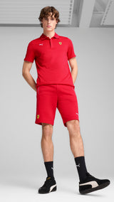 Puma scuderia Ferrari HP race sweat shorts in rosso corsa - Model Shot 03
