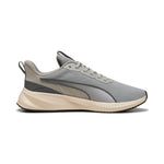 Puma flyer lite 3 running shoes in alpine snow and flat light gray - Side View 03