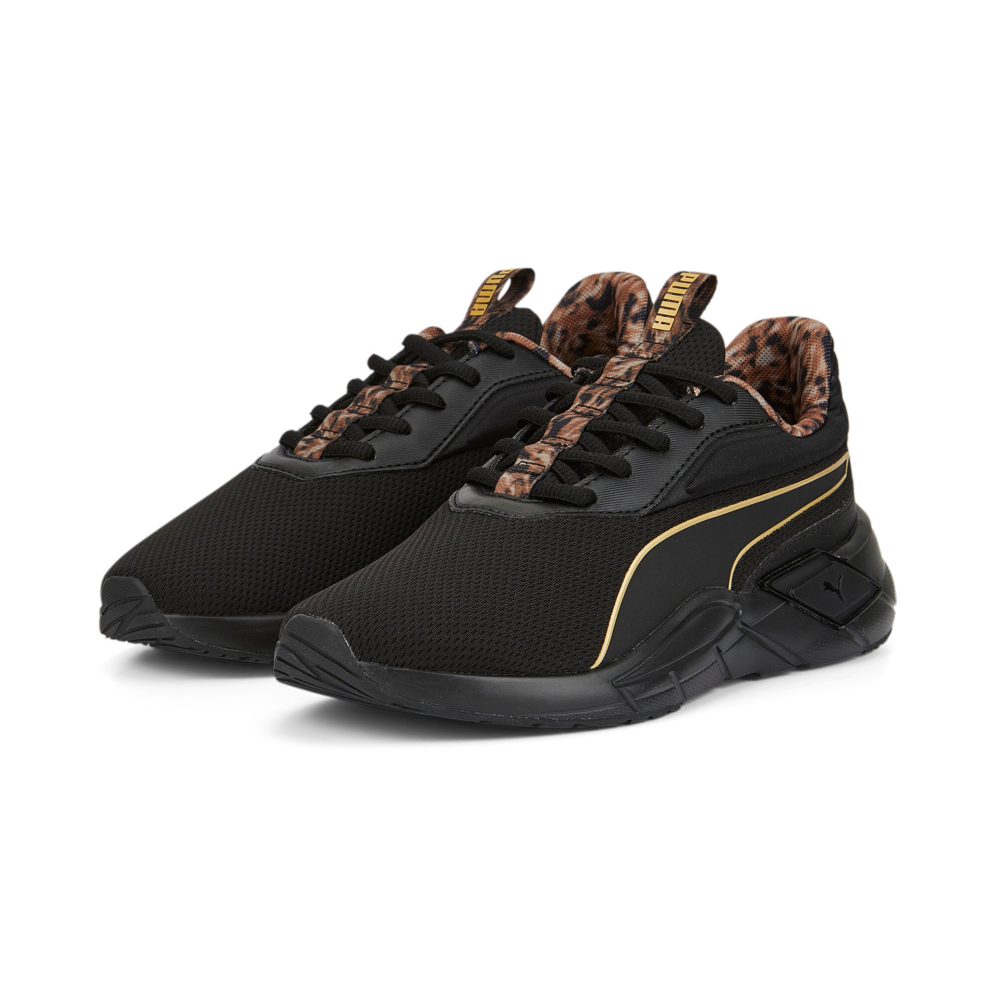 Puma lex safari glam training shoes women in black - Front View