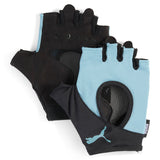 PUMA gym women's training gloves in baltic sea blue — back view