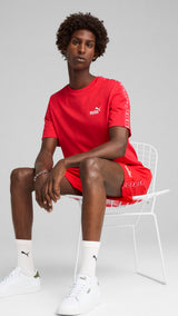 Puma essentials tape tee in for all time red - Model Shot 03