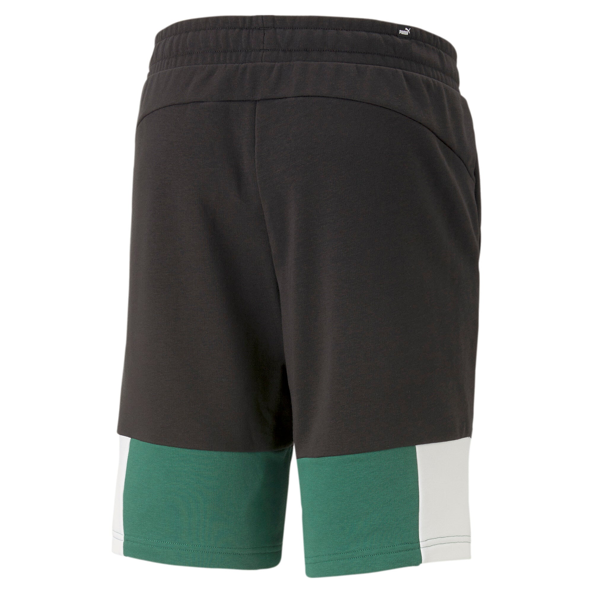 Puma ESS+ block shorts in green - Back View